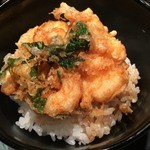 天ぷら岡本 - 天ぷら岡本(海老のかき揚の小天丼)