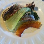 レストランブレ - ソイのポワレ・カレー風味クリームソース