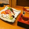 ほてい鮨 - 料理写真:お造り盛り合わせ ＆ 冷酒（久保田 生原酒）