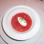 ブーケ・ド・フランス - 苺のスープ、練乳のソルベ