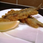 ビストロ サイトウ - シシャモのフリット500円。シシャモは北海道産。大きさが際立ちました。