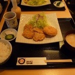 とんかつ むら井 - ひと口カツとクリームコロッケのランチ