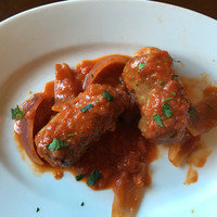 フィーコディンディア - 詰め物をした 夢豚肉のトマト炒め