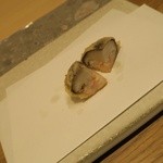 天ぷらあら木 - 椎茸の海老詰め