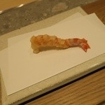 天ぷらあら木 - 海老１　半生