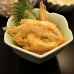 久呂無木 - 「彩」の揚物「白海老の天婦羅」