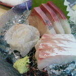 Tempura Kappou Mimatsu - 昼の刺身定食。刺身の鮮度もよく、大変美味しかったです。