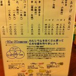 メニューウラ面