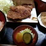 わんや - ランチ　とんかつ定食　2016.2