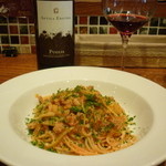 ラ ピニャータ - ランチのパスタと赤ボトル16.2