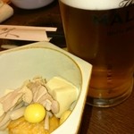 すいじん - 生ビールとお通し