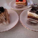 アンファン ルミエール - モンブランロール、イチゴタルト、バナナタルト