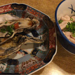 藤兵衛 - 生牡蠣、白子ポン酢