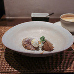 かわ村 - 2016年2月再訪：デザート Dolce はったい粉のブティーノ エスプレッソのジェラート☆