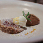 かわ村 - 2016年2月再訪：デザート Dolce はったい粉のブティーノ エスプレッソのジェラート☆