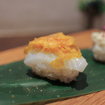 かわ村 - 2016年2月再訪：握リゾット Risotto アオリ烏賊 カラスミ☆