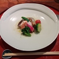 むくの実亭 - 魚介と春野菜のオリーブオイル和え