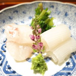 和しょく　えびはら - 明石の真鯛　三浦のヤリイカ　芹のお浸し