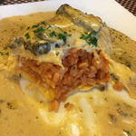 カフェレストラン ホット・ベリー - ポルチーニ茸のカルボナーラソースオムライス