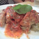 チキンかつトマトソース