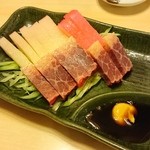 魚がし寿司 - クジラベーコン(2016.2)