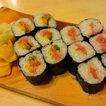 魚がし寿司 - トロタク・ネギトロ細巻(2016.2)