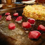 お好み焼き 福竹 - 砂肝2013.12