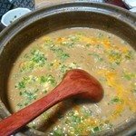 民宿 鈴せい - アンコウのどぶ汁の雑炊です！