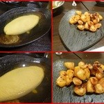 鶏料理ひとりひとり - 明石焼き風オムレツ、ぼんじり味噌漬け