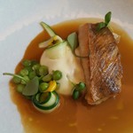 ランベリー ナオト キシモト - 青森県陸奥沖　メバルのポワレ　じゃがいものピュレとブイヤベースのソース