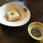 うなぎ亭 友栄 - ピーナッツ豆腐 鰻の肝の塩辛