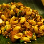 蓮香 - 炒泡黄豆（発芽大豆、ささげ漬物とひき肉炒め）