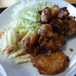 寿司吉 - 2016/2月たこの唐揚げ３個と鶏のから揚げ３個(ﾟдﾟ)ﾒﾁｬｳﾏｰ