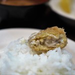 かつれつ四谷たけだ - 牡蠣フライ断面