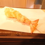 秋田 てんぷら みかわ - 車エビ