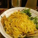 力 - 油そば（しょうゆ）混ぜ後