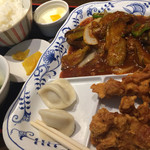 555飯店 - 日替り麻婆茄子定食。