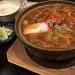 横浜なかや - 期間限定のキムチ味噌煮込みうどん定食！