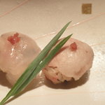 月の花 梟 - ヒラメてまり寿司