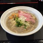 丿貫 福富町本店 - 鯖煮干そば￥８００＋ウズラ￥５０