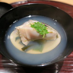 いち太 - 28年2月　桑名蛤と若芽、蕗の椀