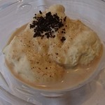 サンタキアラ - 2016年2月 酒粕のムース バニラのジェラート アーモンドソース