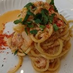 サンタキアラ - 2016年2月 三河湾のあんこうと冬キャベツのソース手打ちパスタ