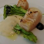 サンタキアラ - 2016年2月 三河湾タイラギ貝 ゴルゴンゾーラとイカスミ