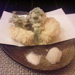 キッチン ウィル - 鱈白子と春野菜の天婦羅　はい、美味しすぎます！　天汁も最高です！