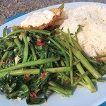 カオマンガイ バザール - 空心菜炒め＆ライス(ランチ）