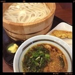 丸亀製麺 - 毎月一日は釜あげ半額❗️
            釜あげ大肉汁かしわ天 460円〜♪( ´θ｀)ノ