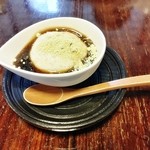 昭和屋 そば琳 - そばプリン（黒ミツときな粉） 200円