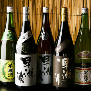 We have a wide selection of local sake from Fukui!