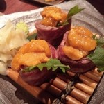 和牛焼肉 とびうし - 2回目。雲丹の肉巻